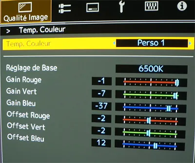 JVC temp couleur