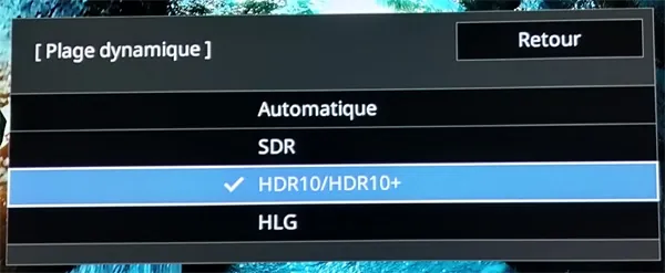 Epson LS12000 HDR plage dynamique