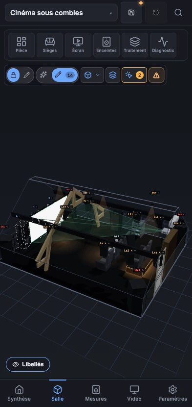 HTM sur smartphone Android : la salle 3D en poche